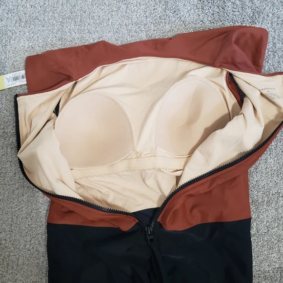 SOLD NWT Summersalt The Surf Swimsuit Amber and Sea Urchin Brown and Black 10 - Picture 8 of 8